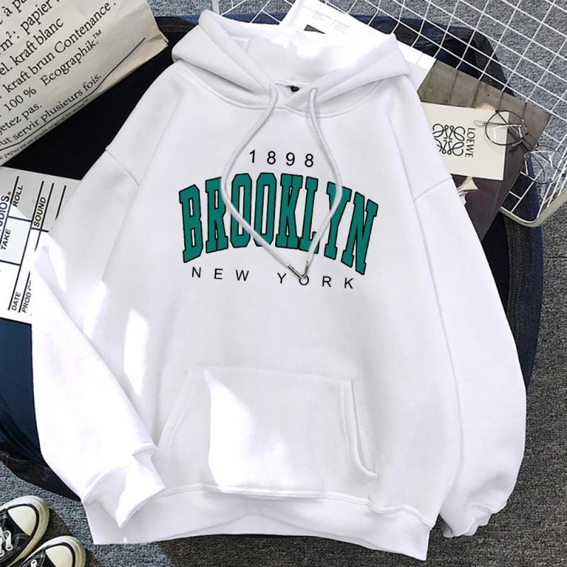 1898 Brooklyn New York Printed Women Hoodie - MAXIME