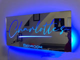 Personalized Name Mirror Light For Bedroom LED Light Up Mirror For Wall Custom Photo - MAXIME