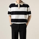 Polo Shirt Casual Striped Short Sleeve - MAXIME