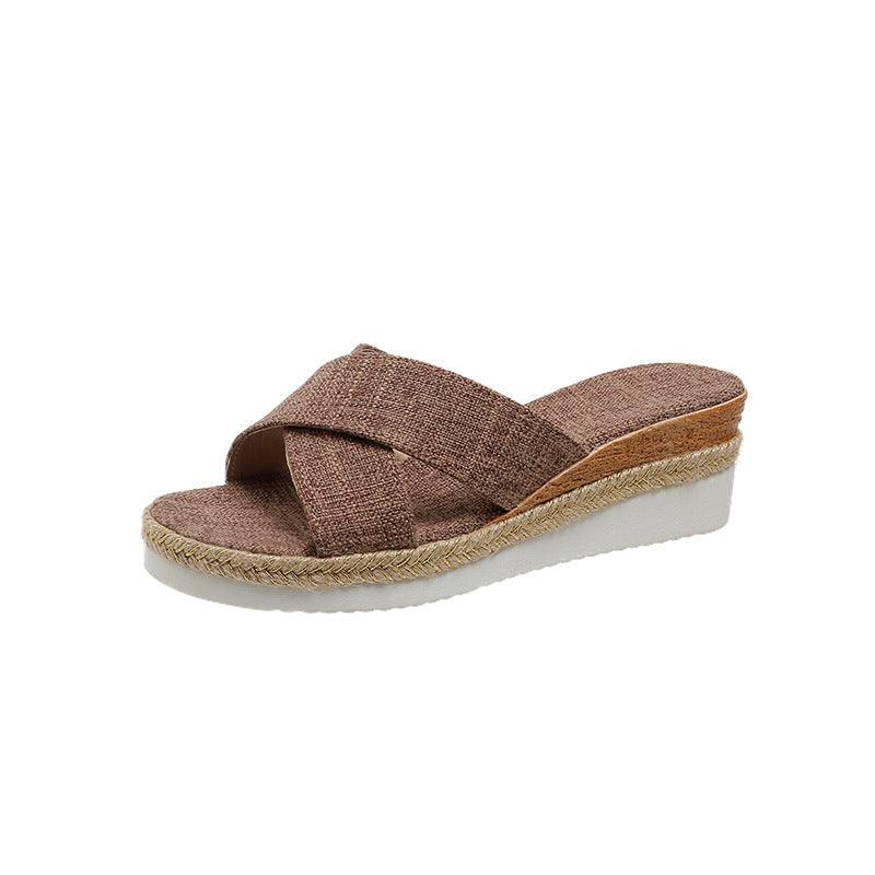 Women Hemp Wedge Sandals - MAXIME