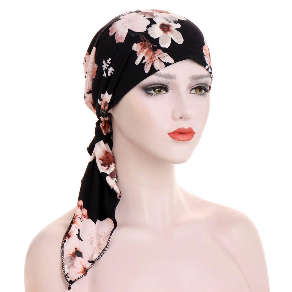 Maxime Curved Tail Turban Hat - MAXIME