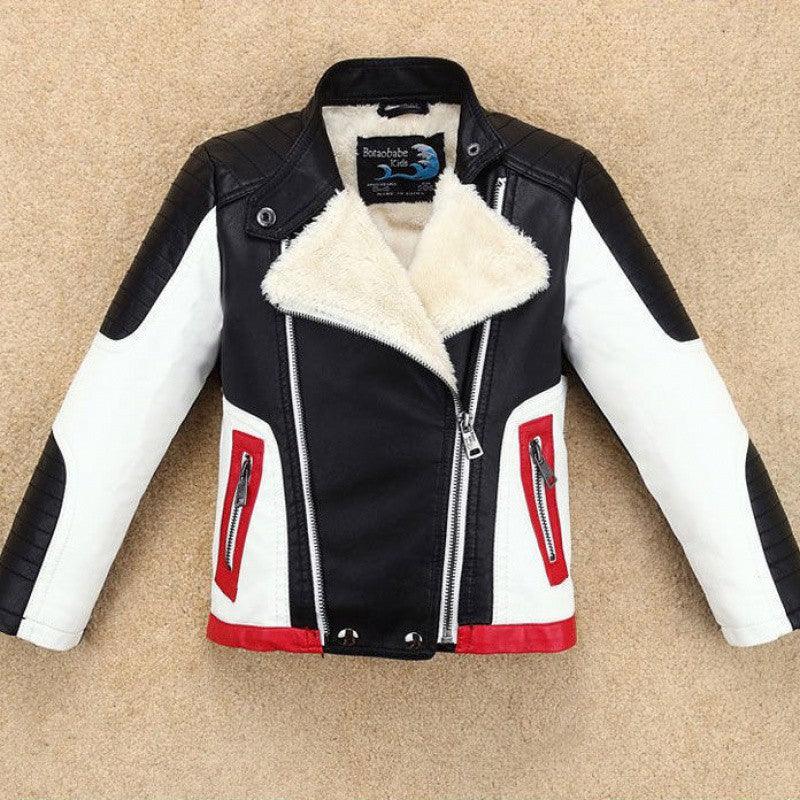 Boy's Thickened Leather Jacket - MAXIME