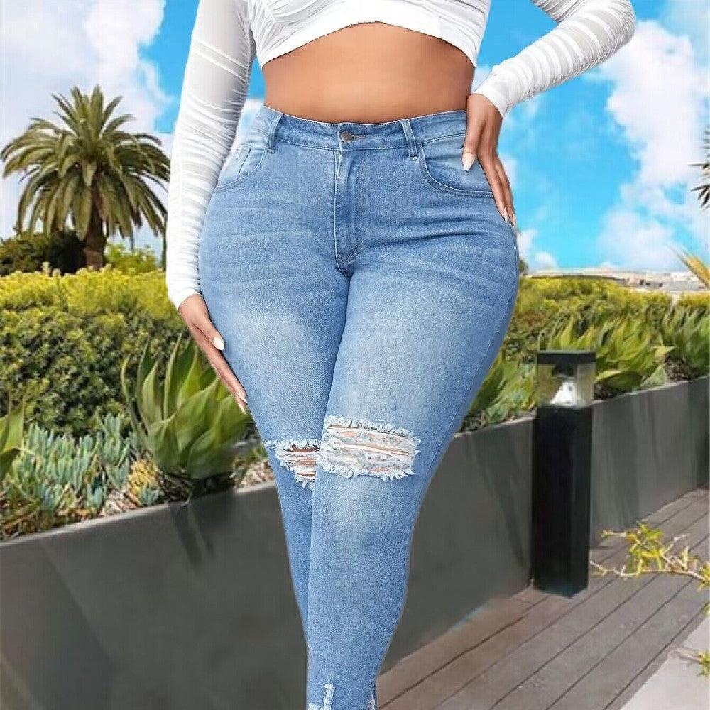 Ripped Plus Size Jeans - MAXIME