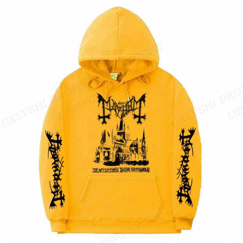 Solid Printed Fashion Hoodie - MAXIME