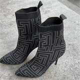 High Heel Boots Print Shoes - MAXIME