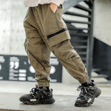 Drawstring Zipper Children's Casual Pants - MAXIME