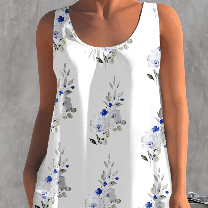 Women Neck Loose Casual Summer Top Sleeveless - MAXIME