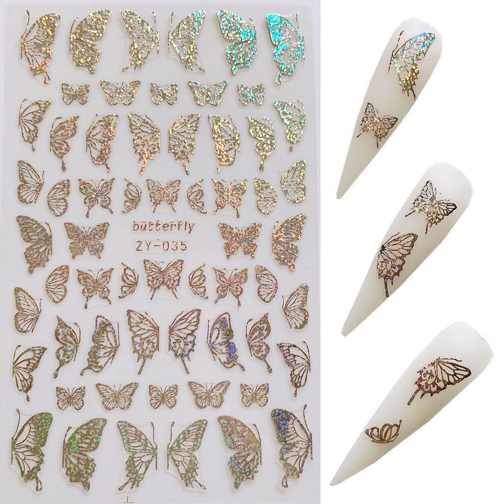 Butterfly Nail Sticker Simulation Bronzing Laser - MAXIME