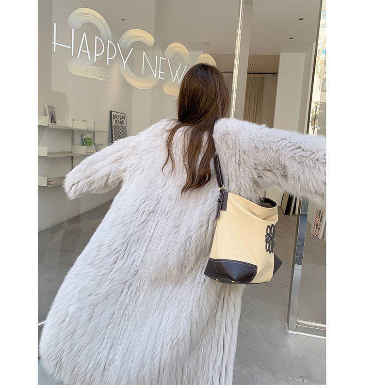 Female Online Influencer Woven Fur Coat - MAXIME