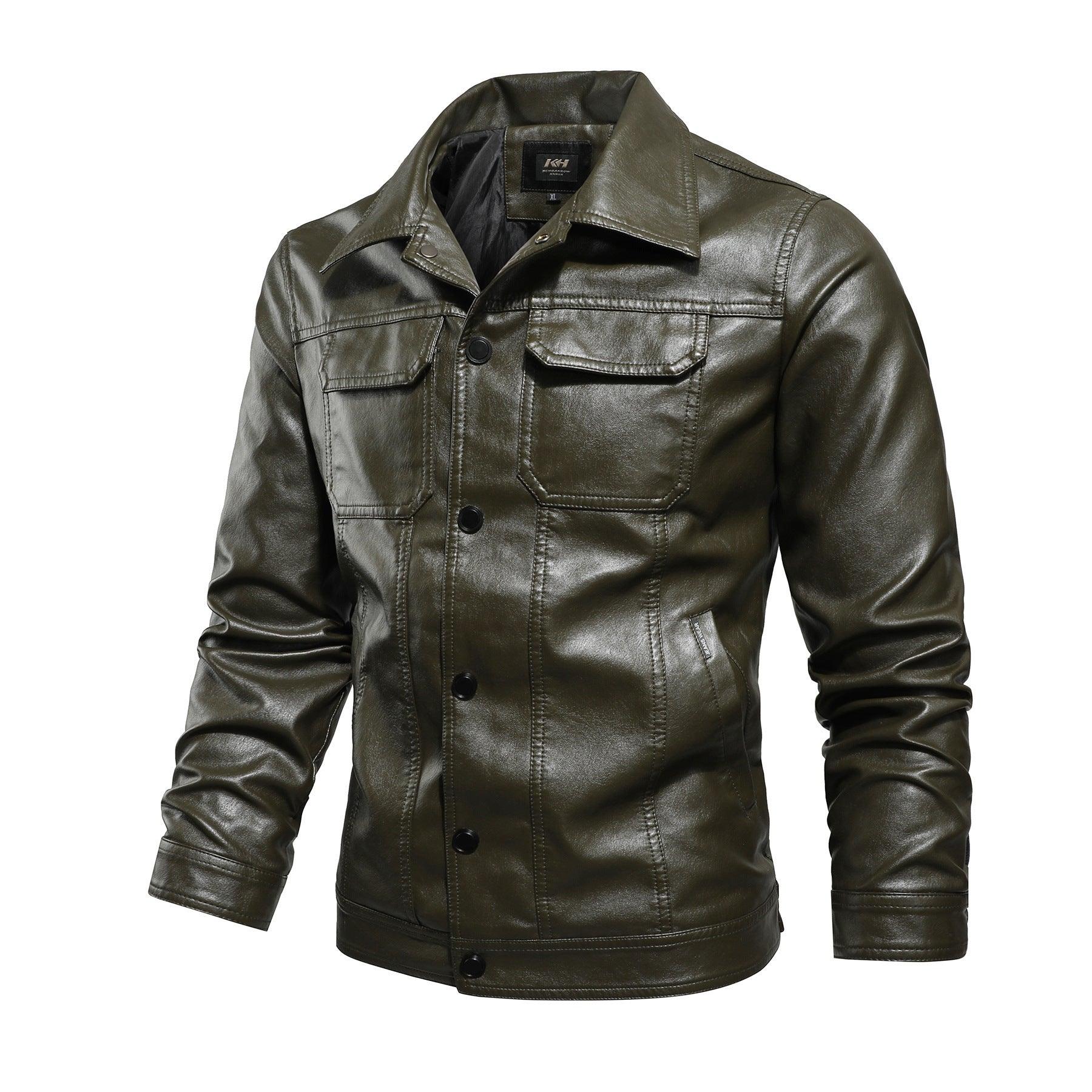 Men's Spring And Autumn Leather Jacket - MAXIME