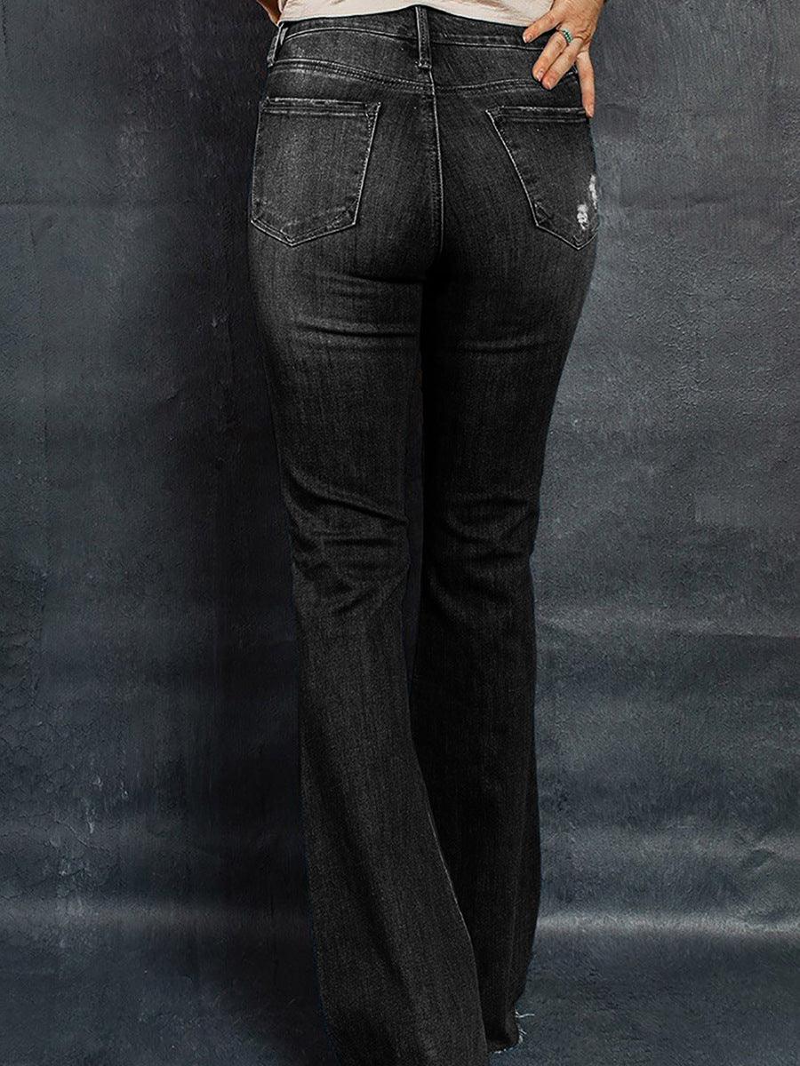 High Waist Slim Jeans Leg Pants Trousers - MAXIME