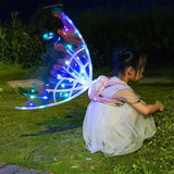 Girls Electrical Butterfly Wings With Lights Glowing Shiny Dress - MAXIME