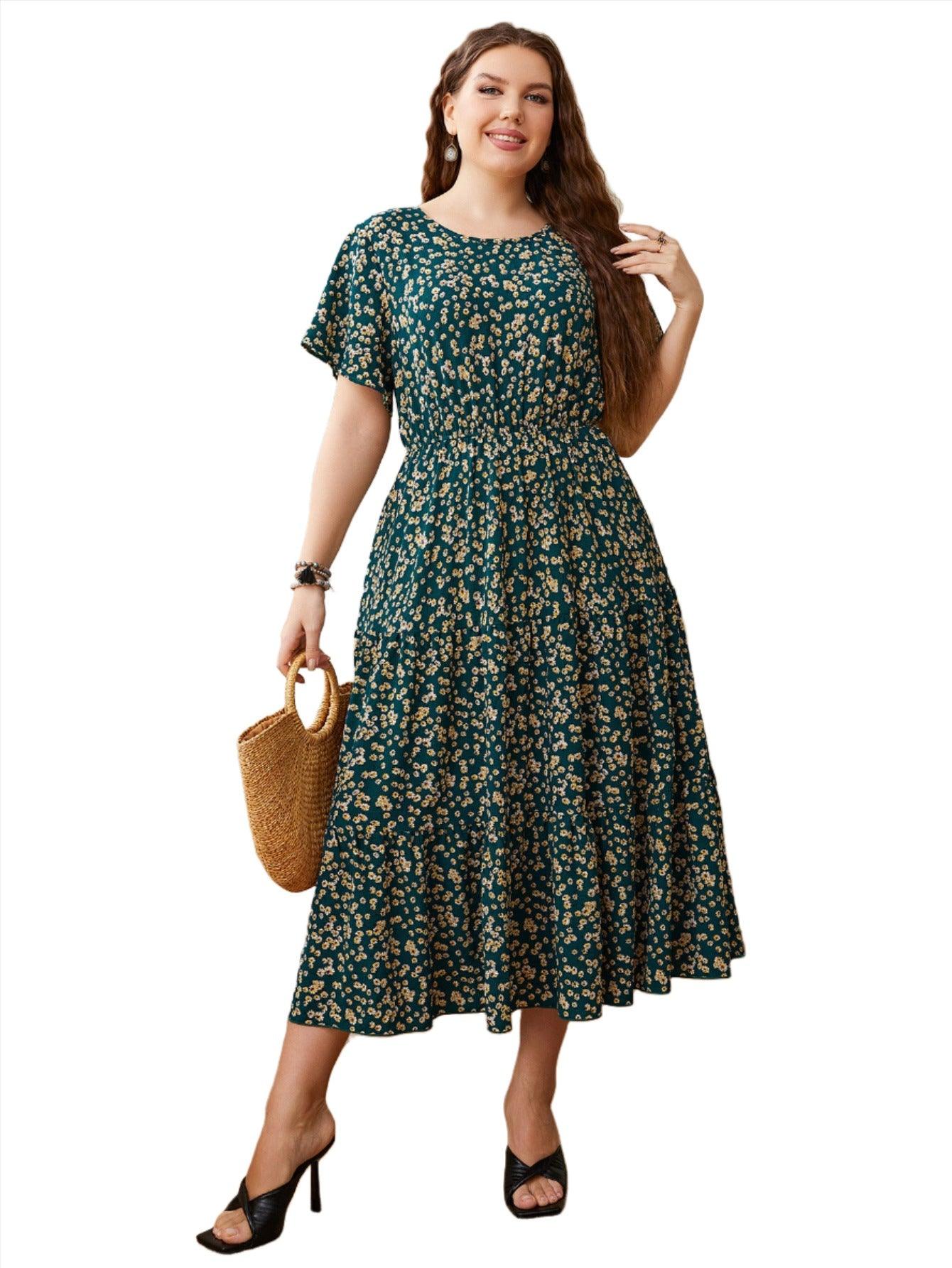 Summer Plus Size Women Floral Printed Dresses - MAXIME