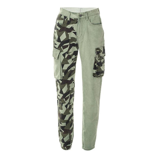 Colorblock Slim Fit Camo Jeans - MAXIME