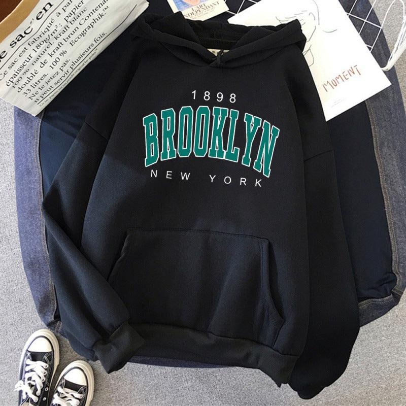 1898 Brooklyn New York Printed Women Hoodie - MAXIME