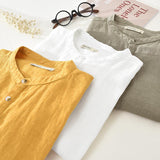 Summer Half Sleeves Cotton Linen Shirt - MAXIME