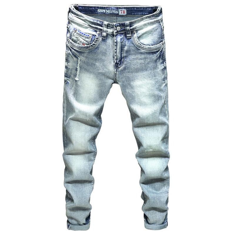 Maxime Light Blue Ripped Jeans - MAXIME