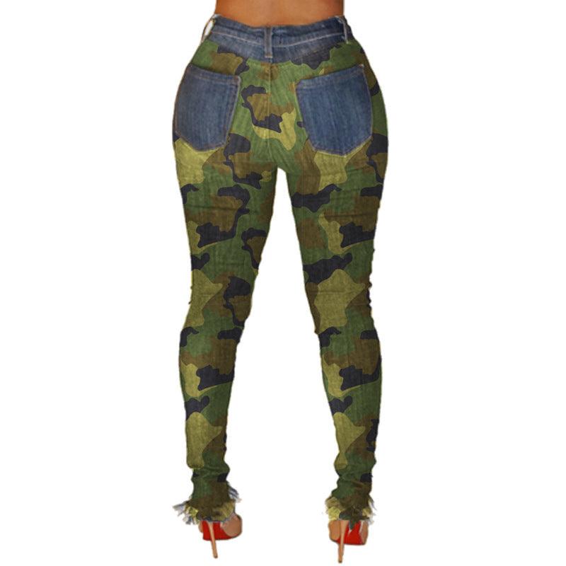 Personality Leggings Camouflage Feet Pants - MAXIME