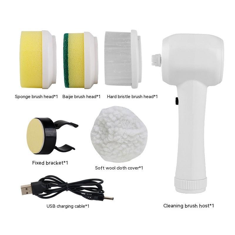 Electric Cleaning Brush 4 In 1 Spinning Scrubber Handheld Electric Cordless Cleaning Brush Portable - MAXIME