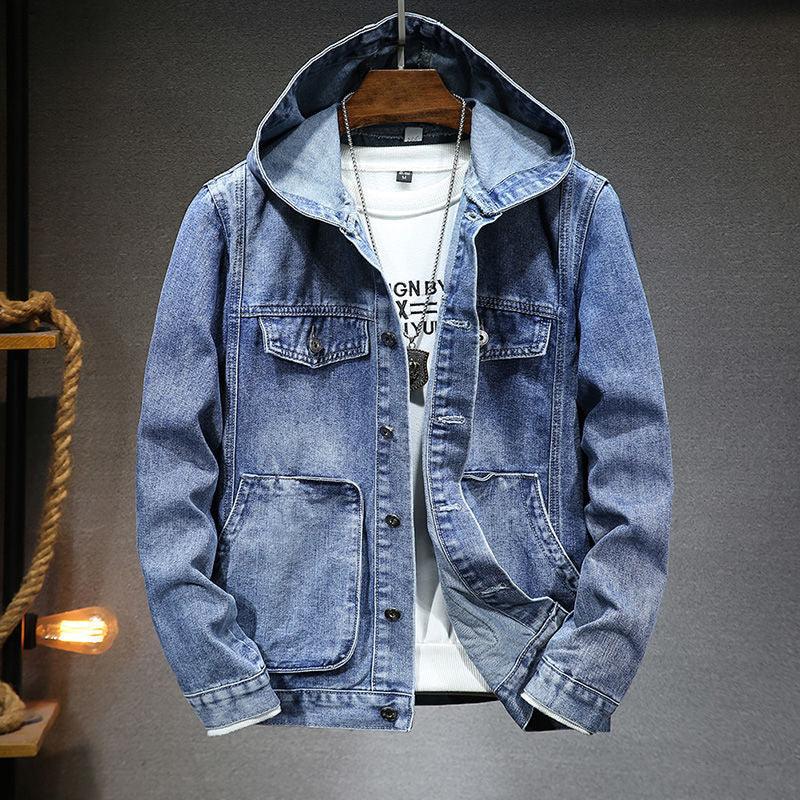 Trendy Hooded Denim Jacket - MAXIME