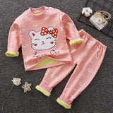 Children's Underwear Suit Fleece-lined Thickened Boys Girls Autumn Clothing - MAXIME