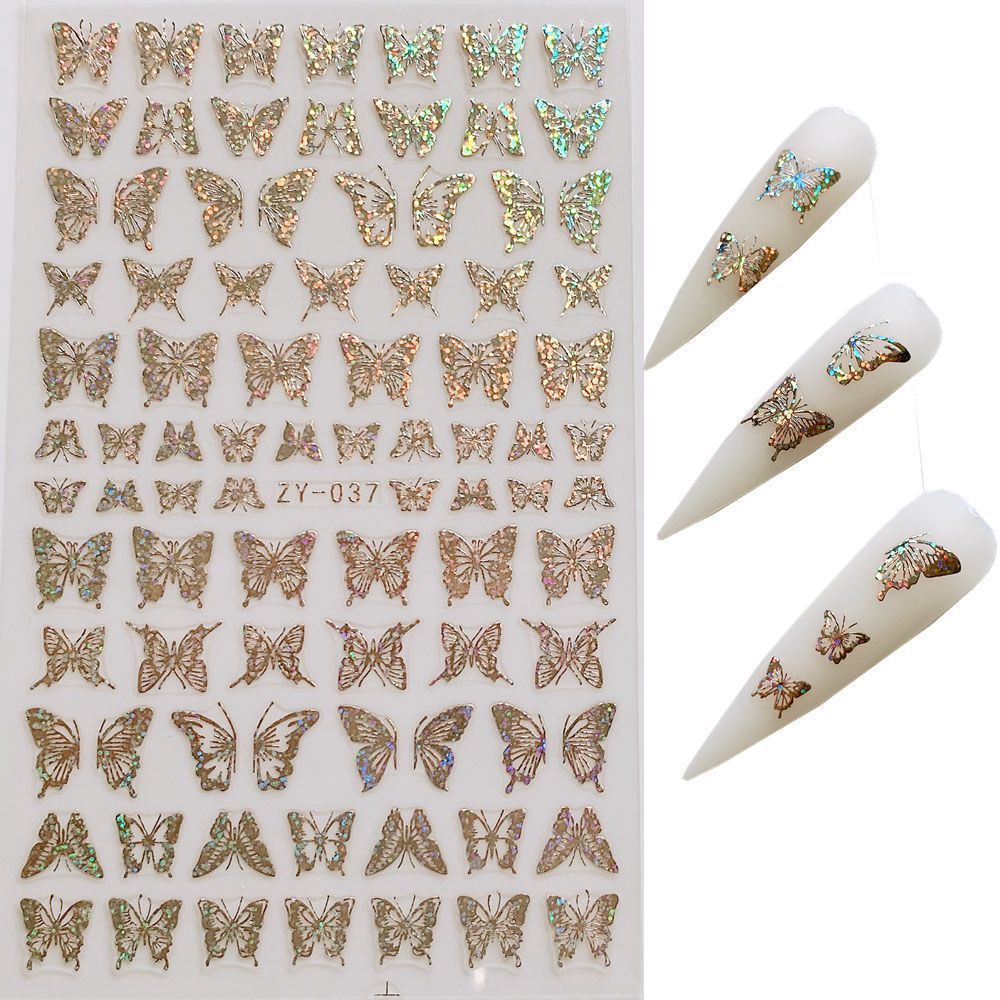 Butterfly Nail Sticker Simulation Bronzing Laser - MAXIME