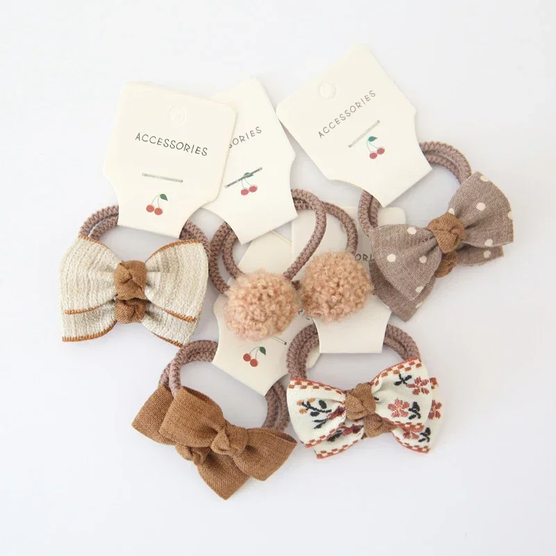 10Pcs/Set Floral Bow Baby Hair Elastic - MAXIME