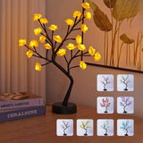 Table Lamp Flower Tree Rose Lamps Fairy Desk Night Lights USB Operated Gifts For Wedding Valentine Christmas Decoration - MAXIME