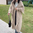 Long Alpaca Wool Sweater Coat - MAXIME