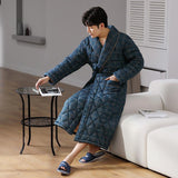 Long Sleeved Autumn And Winter Thin Quilted Bathrobe - MAXIME