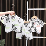 Baby Lapel Short Sleeve Shirt Suit - MAXIME