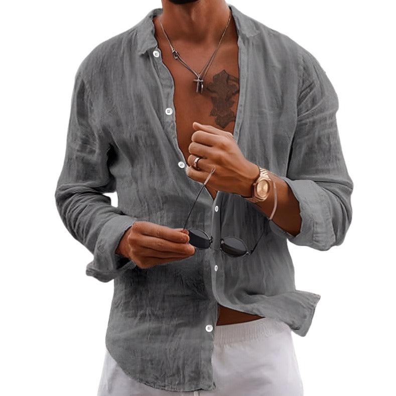 Men's Casual Cotton Linen Shirt - MAXIME