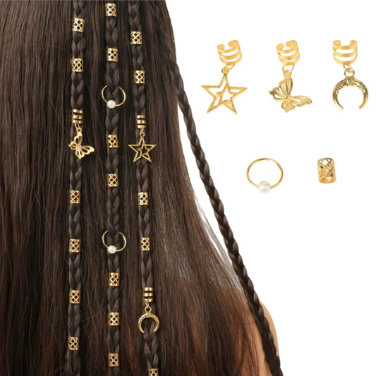 25pcs Dreadlock Hair Rings Adjustable Cuffs - MAXIME