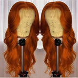 European And American Dark Orange Wig Hair Set Smooth Hair - MAXIME