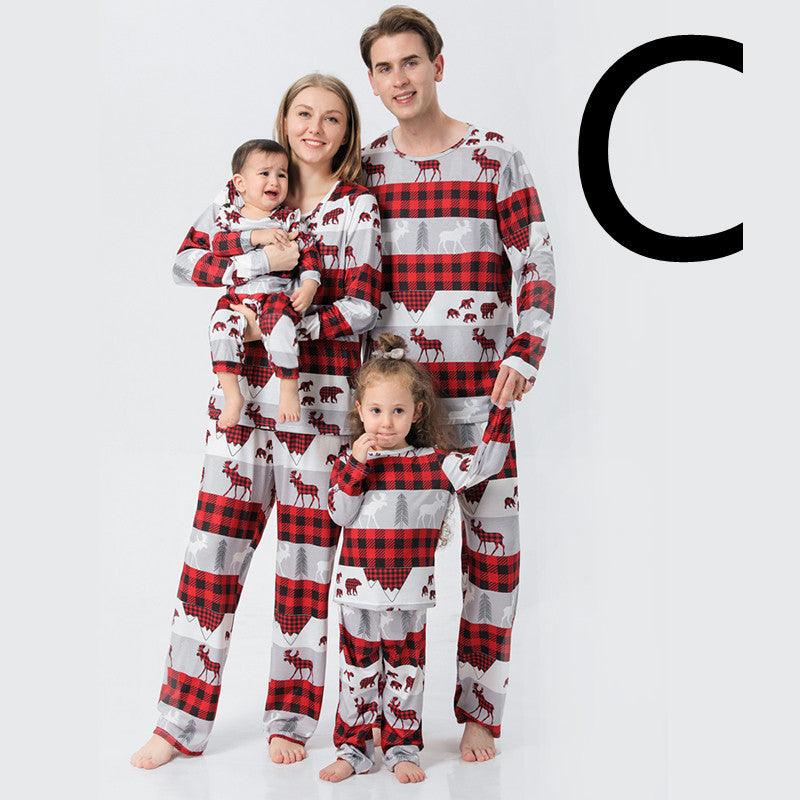 Christmas Family Pajamas Set Mom Dad And Son - MAXIME