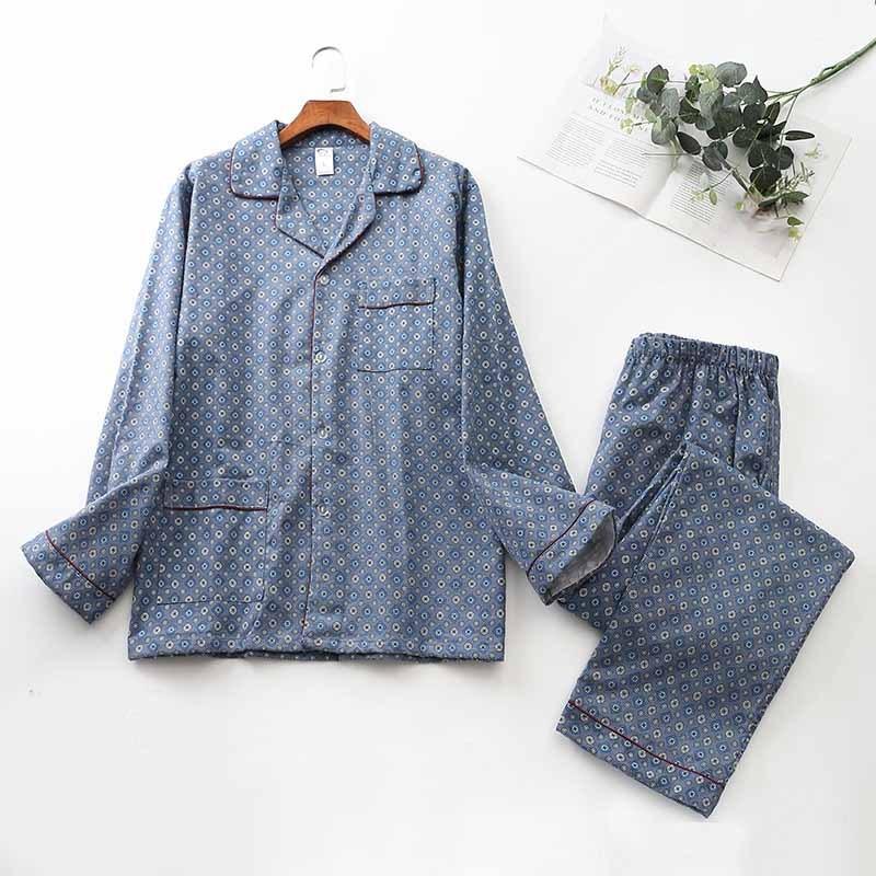 Long-sleeved Lapel Pajama Set - MAXIME