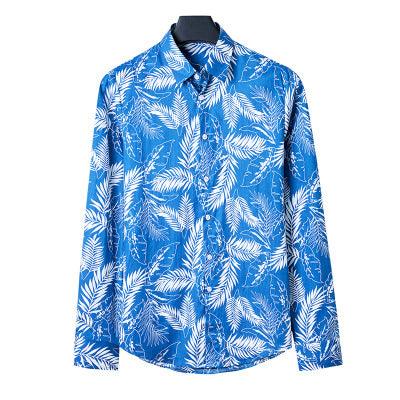 MAXIME Printed Casual Long-sleeved Floral Shirt - MAXIME