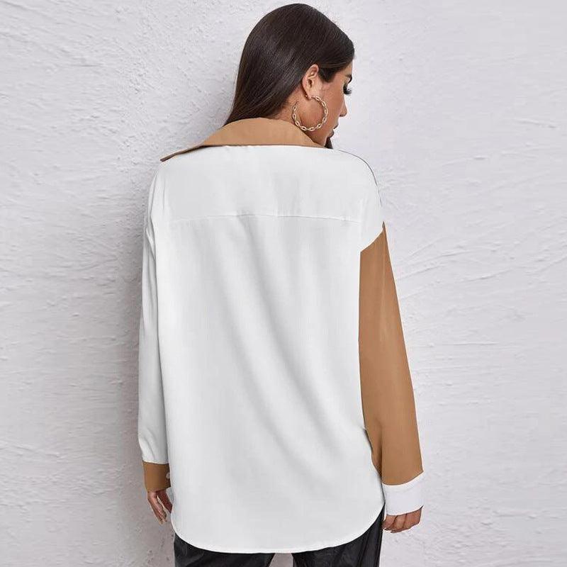 MAXIME Top Pocket Long-sleeved Chiffon Shirt - MAXIME