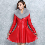 Women's Collar Fur Coat - MAXIME