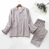 Long-sleeved Lapel Pajama Set - MAXIME