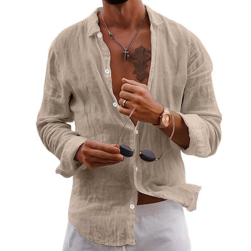 Men's Casual Cotton Linen Shirt - MAXIME