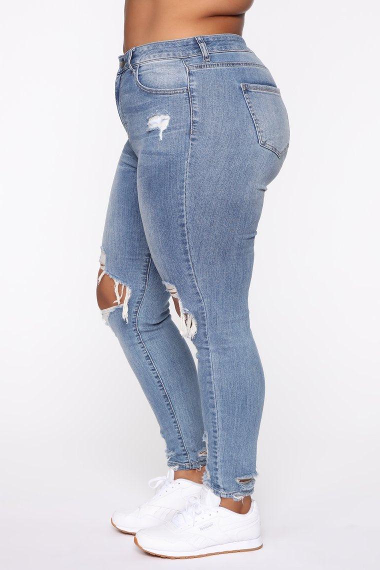 Stretch Ripped Women Plus Size Jeans Plus Size Jeans - MAXIME