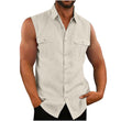 Men's Shirt Double Pocket Cotton And Linen - MAXIME