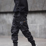 Hot Sale Men Black Hip Hop Cargo Pants - MAXIME