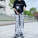 Ripped Jeans Street Straight Casual Versatile Trousers Men - MAXIME