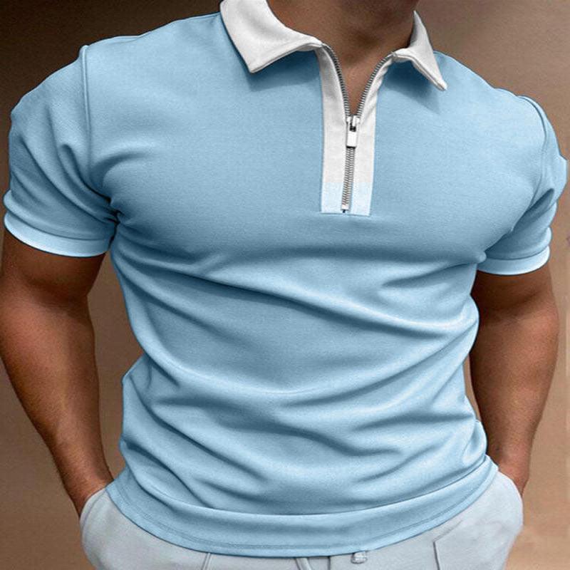 Men Solid Polo Shirts Brand Men Short-Sleeved Shirt - MAXIME