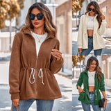 Casual Long Sleeve Plush Coat - MAXIME