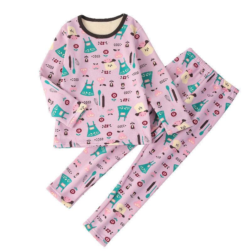 Children's Underwear Suit Fleece-lined Thickened - MAXIME