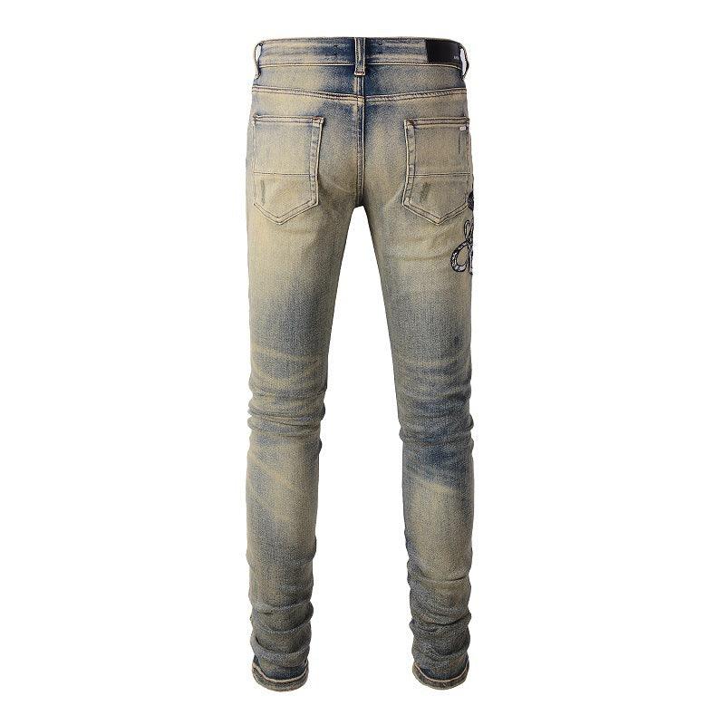 MAXIME High Street Embroidered Jeans - MAXIME