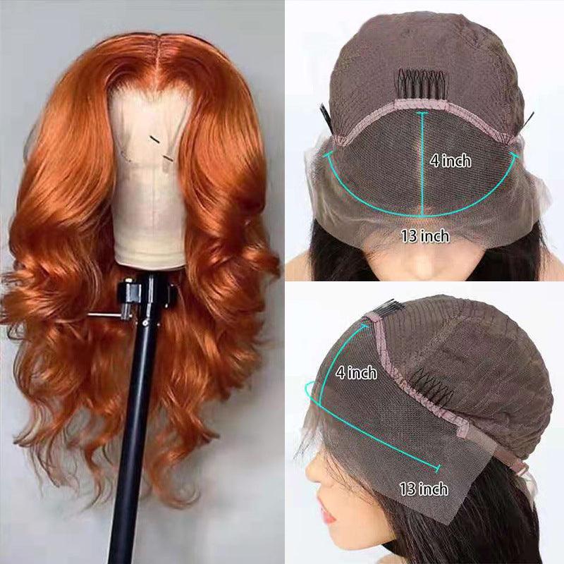 European And American Dark Orange Wig Hair Set Smooth Hair - MAXIME